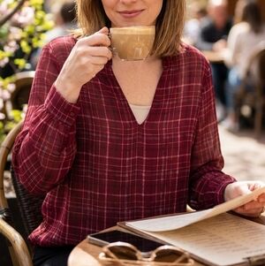 NWT! Romantic Sheer Flowy Ann Taylor Blouse Size L